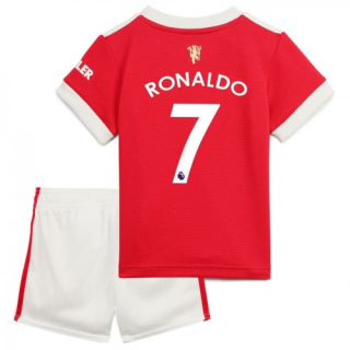 Fotbollströjor Manchester United Cristiano Ronaldo 7 Barn Hemma tröja 2021-2022 - Fotbollströja