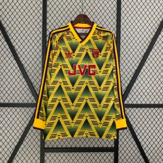Retro fotbollströjor långa ärmar Arsenal Borta Adidas 1991-93