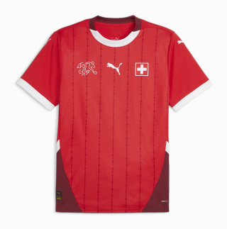 matchtröjor fotboll Schweiz Hemma tröja 2024 – Kortärmad